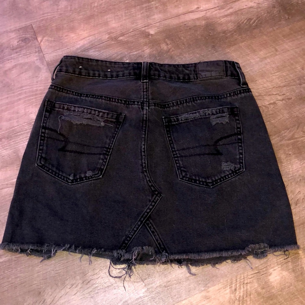 American eagle black denim skirt